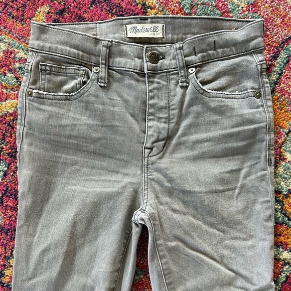 Madewell | Women's Gray High Riser Skinny Jeans, slightly distressed, size 26 - Picture 9 of 16